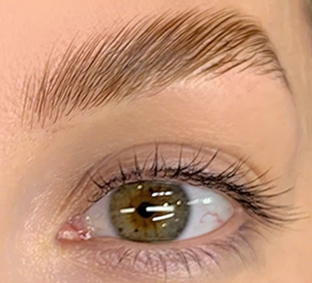 Brow lamination after treatment
